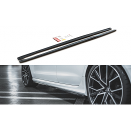 Накладки сплиттеры на пороги на Audi RS6 C7